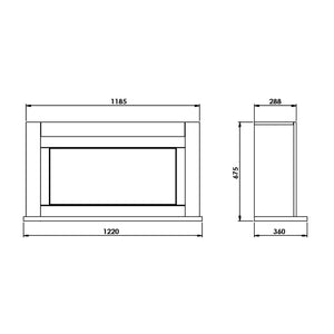 Suncrest Lumley-Ambience Electric Fireplace Suite