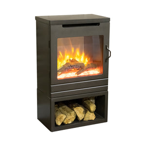 Suncrest Matfen Electric Fireplace Suite with Log Store