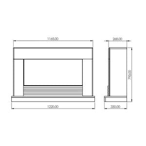 Suncrest Raby Electric Fireplace Suite