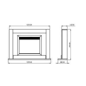 Suncrest Romney Electric Fireplace Suite