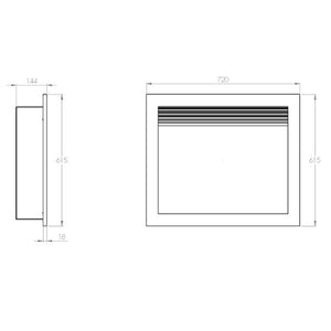 Suncrest Sonar Hole in the Wall Electric Fire