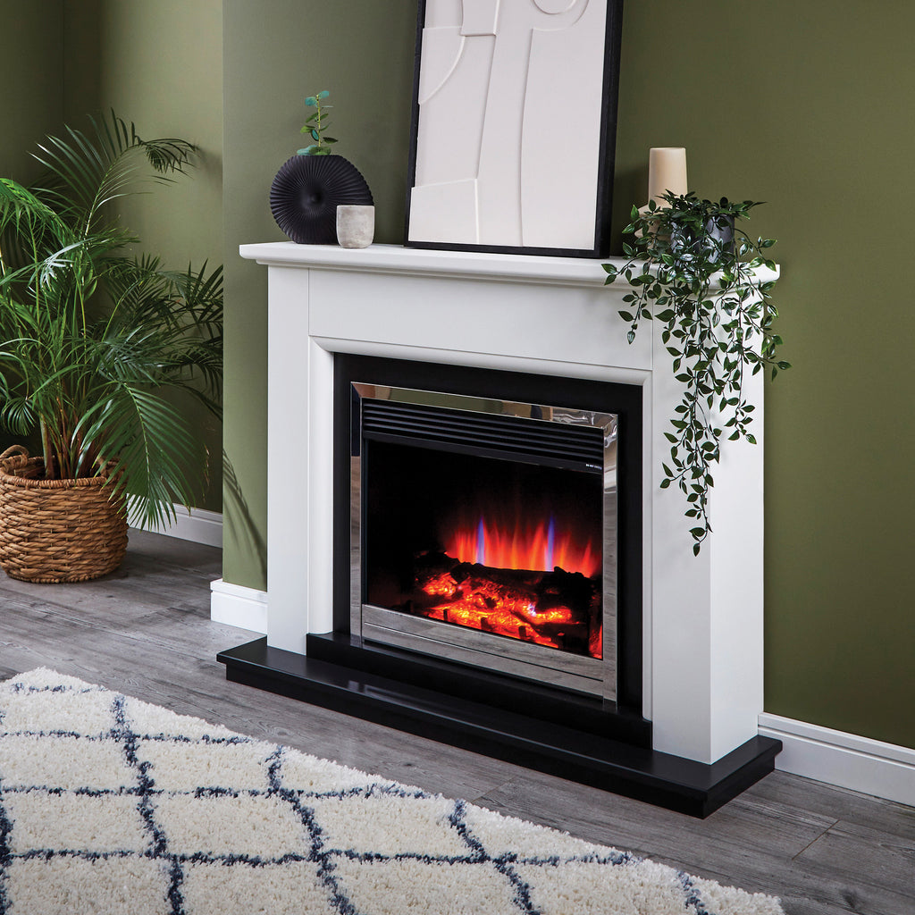 Suncrest Talent Electric Fireplace Suite with Integrated LED Fire