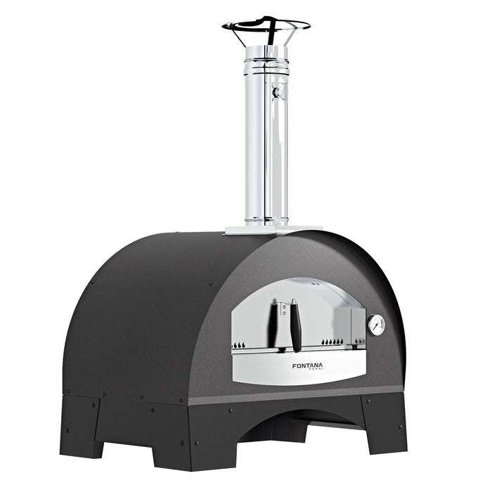 Fontana Amalfi Wood Pizza Oven Black