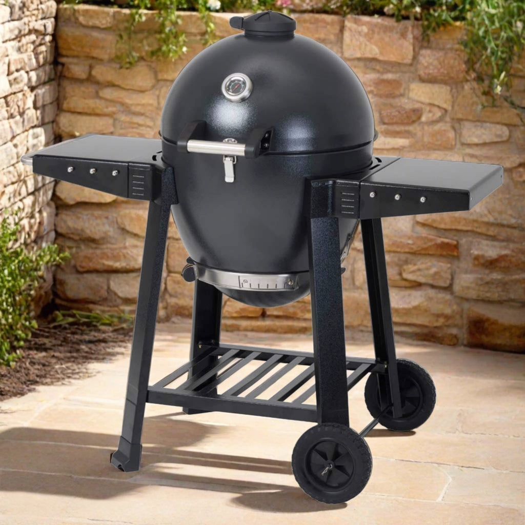 Lifestyle Dragon Egg Charcoal BBQ Grill with Pizza Stone