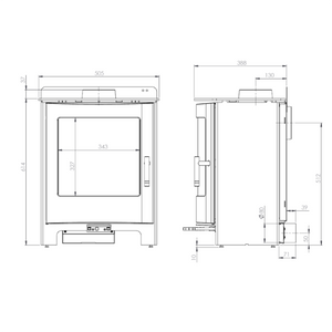 Mendip Churchill 5 Dual Control Multi Fuel Eco Stove