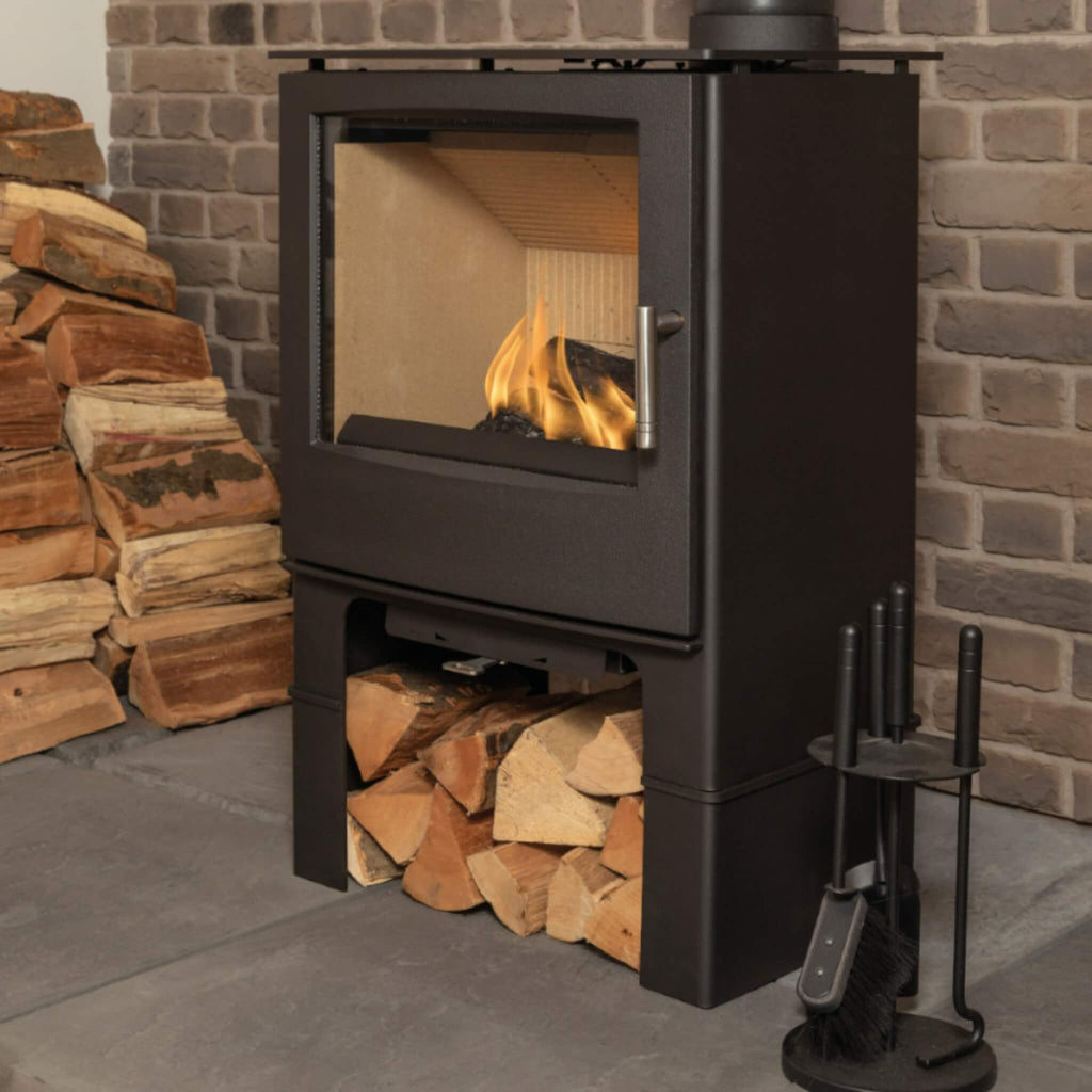 Mendip Woodland Large SE Multi Fuel Stove with Log Store