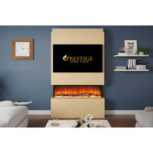 Prestige Alpha 44 Pre Built Media Wall With Fire