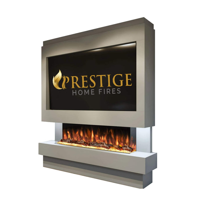 Prestige MW10 1800 Pre Built Media Wall Fireplace and Alexa