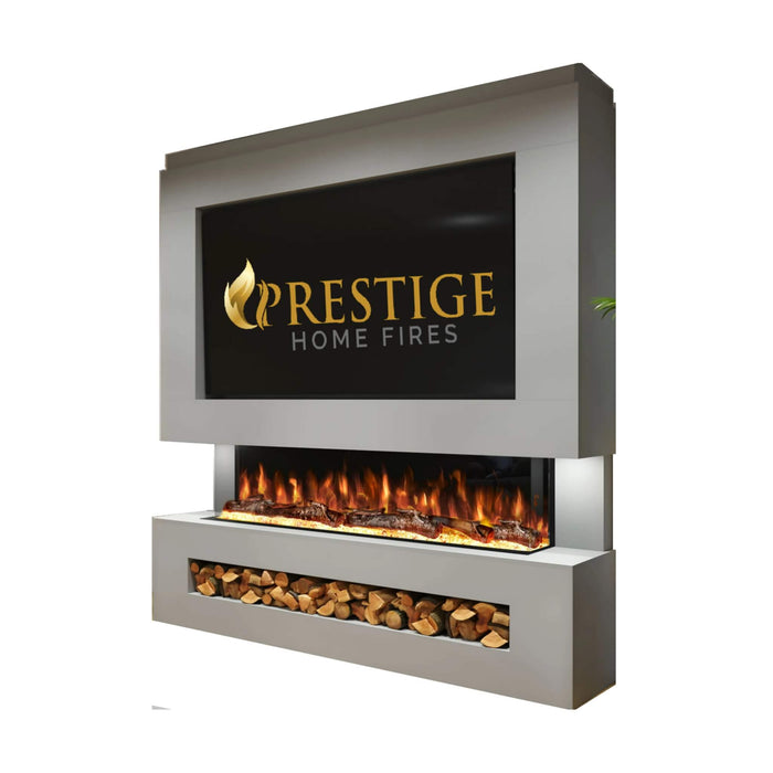 Prestige MW11 1900 Pre Built Media Wall Fireplace and Alexa