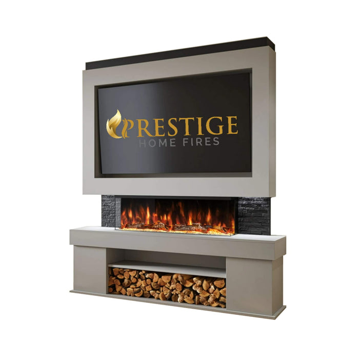 Prestige MW3 1800 Pre Built Media Wall Fireplace