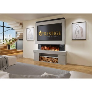 Prestige MW3 1800 Pre Built Media Wall Fireplace