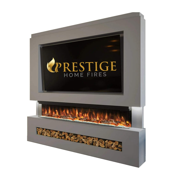 Prestige MW7 2200 Pre Built Media Wall Fireplace