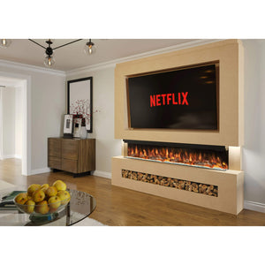 Prestige MW7 2200 Pre Built Media Wall Fireplace